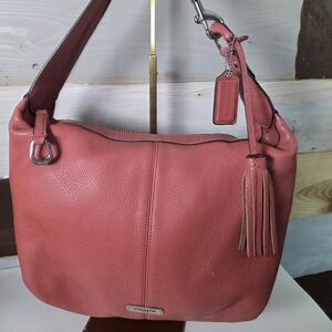 Coach Avery Coral Leather Hobo Bag